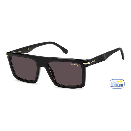 Carrera 364 Rectangular Photochromatic Sunglasses Black Gold - angled view