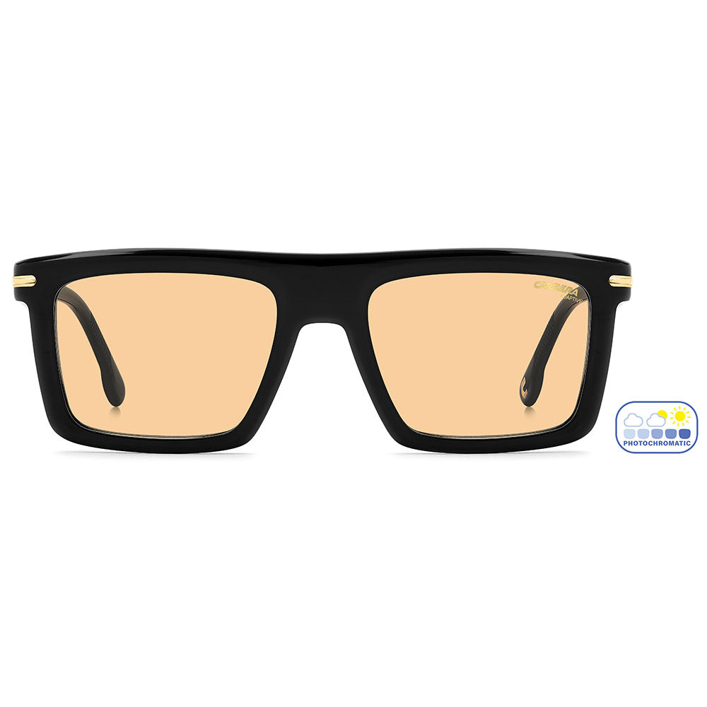 Carrera 364 Rectangular Photochromatic Sunglasses Black Gold - front view