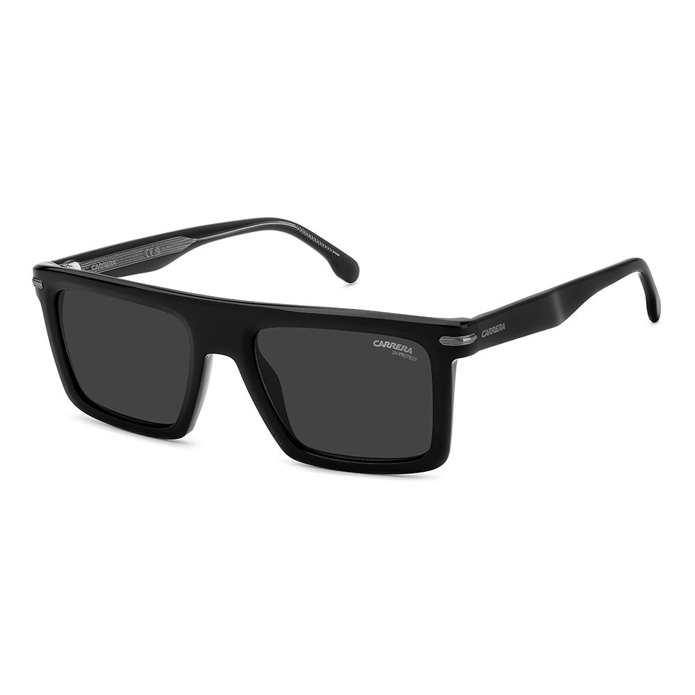 Carrera 364 Rectangular Sunglasses Black Dark Ruthenium - angled view