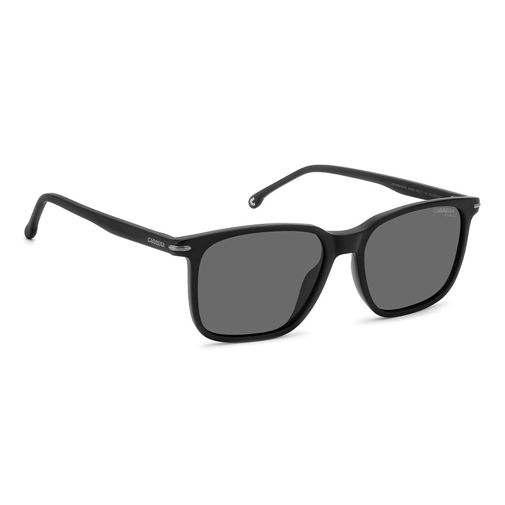 Carrera 367 Rectangular Italian Sunglasses Matte Black - side view