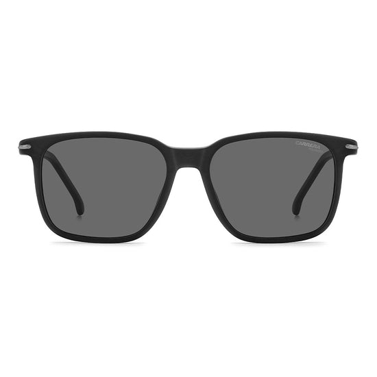 Carrera 367 Rectangular Italian Sunglasses Matte Black - front view