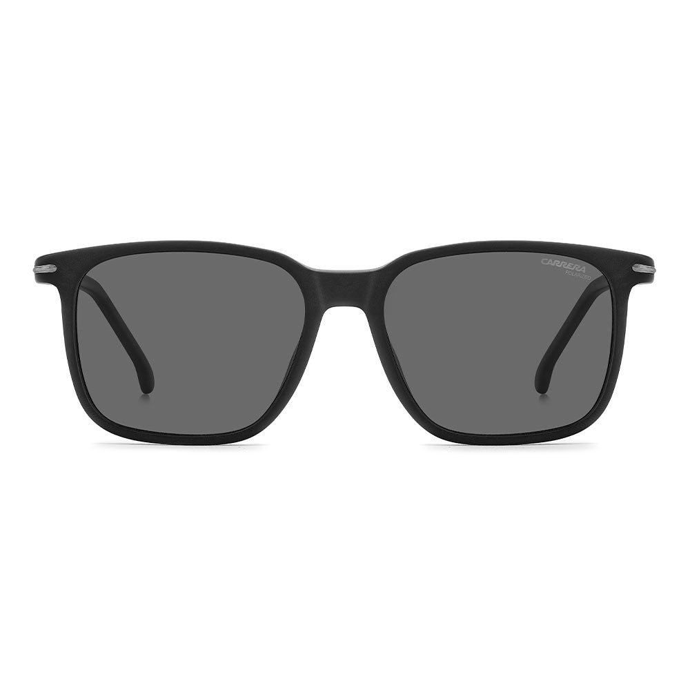 Carrera 367 Rectangular Italian Sunglasses Matte Black - front view