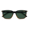 Carrera 367 Rectangular Italian Sunglasses Black Horn - close front view