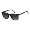 Carrera 367 Rectangular Italian Sunglasses Black Red - angled view