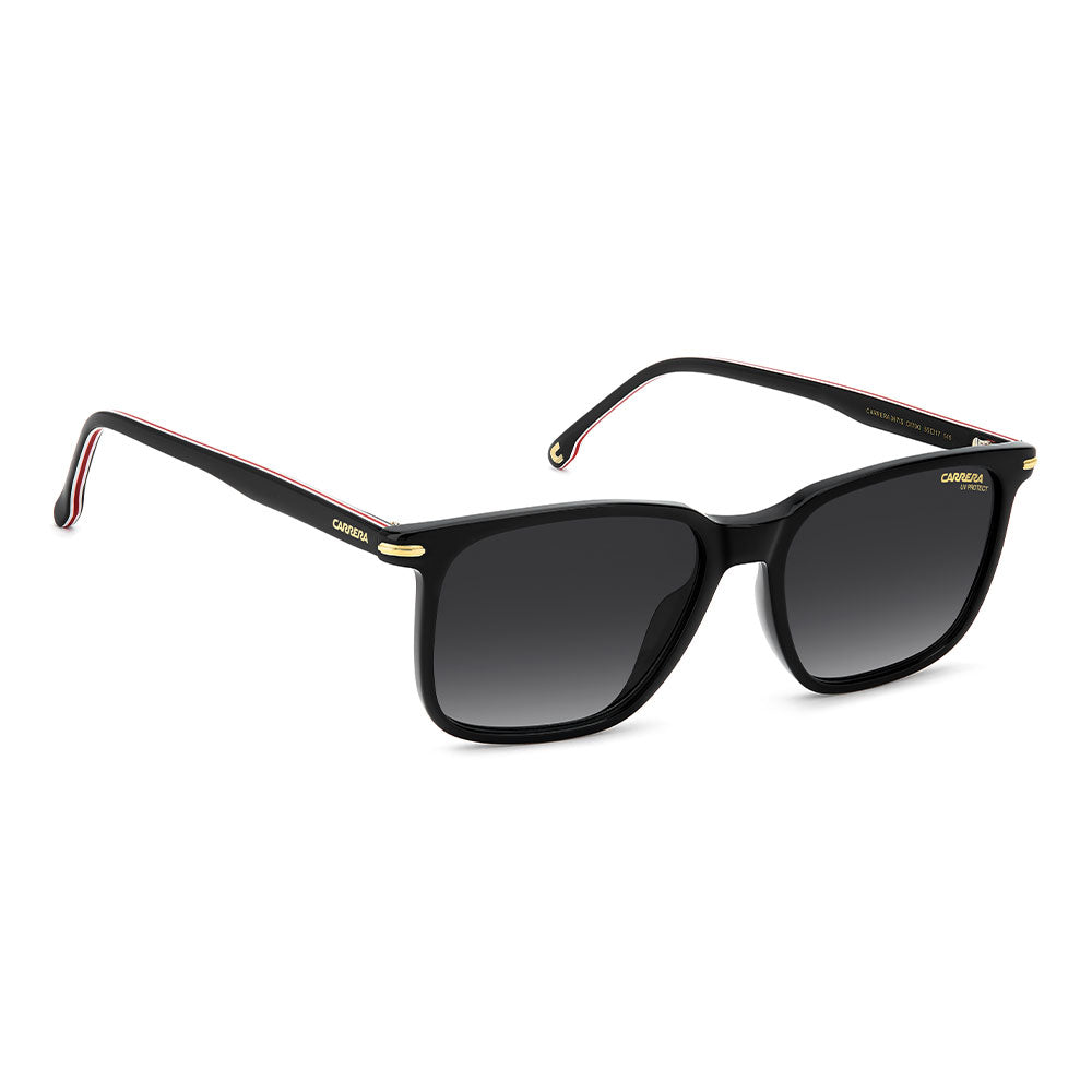 Carrera 367 Rectangular Italian Sunglasses Black Red - side view