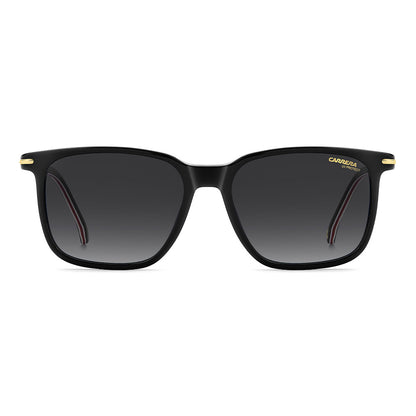 Carrera 367 Rectangular Italian Sunglasses Black Red - front view