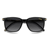 Carrera 367 Rectangular Italian Sunglasses Black Red - close front view