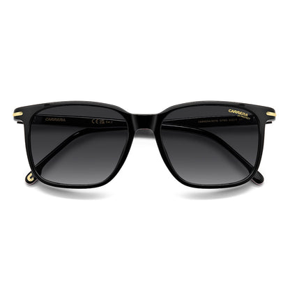 Carrera 367 Rectangular Italian Sunglasses Black Red - close front view