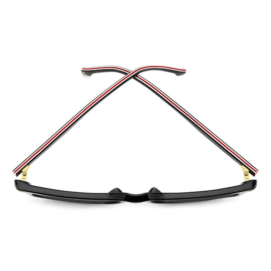 Carrera 367 Rectangular Italian Sunglasses Black Red - folded top view
