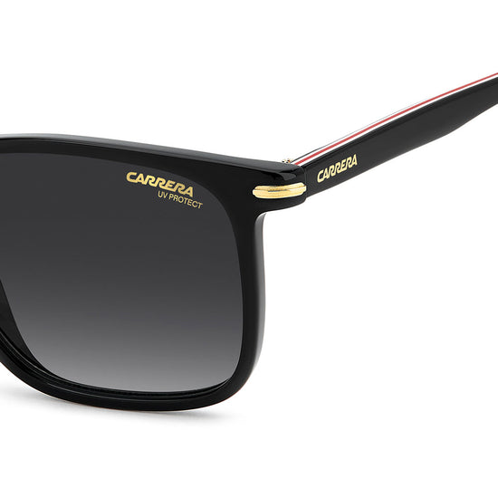 Carrera 367 Rectangular Italian Sunglasses Black Red - temple detail
