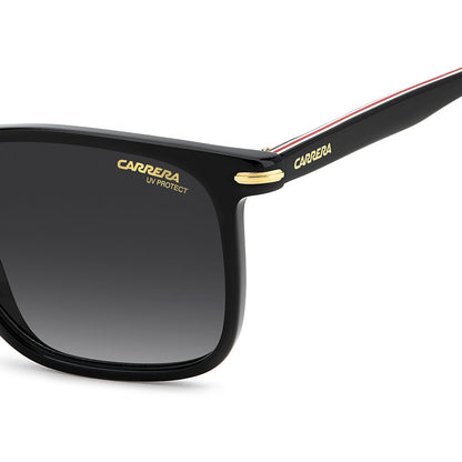 Carrera 367 Rectangular Italian Sunglasses Black Red - temple detail