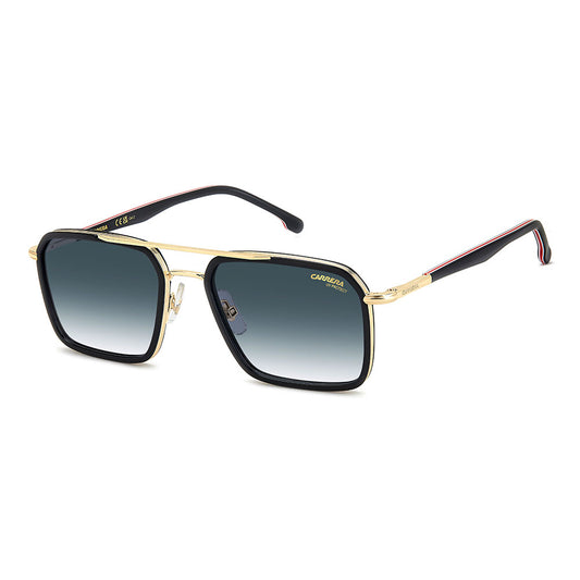 Carrera 362 Square Italian Sunglasses with Gradient Lens Black Red - angled view