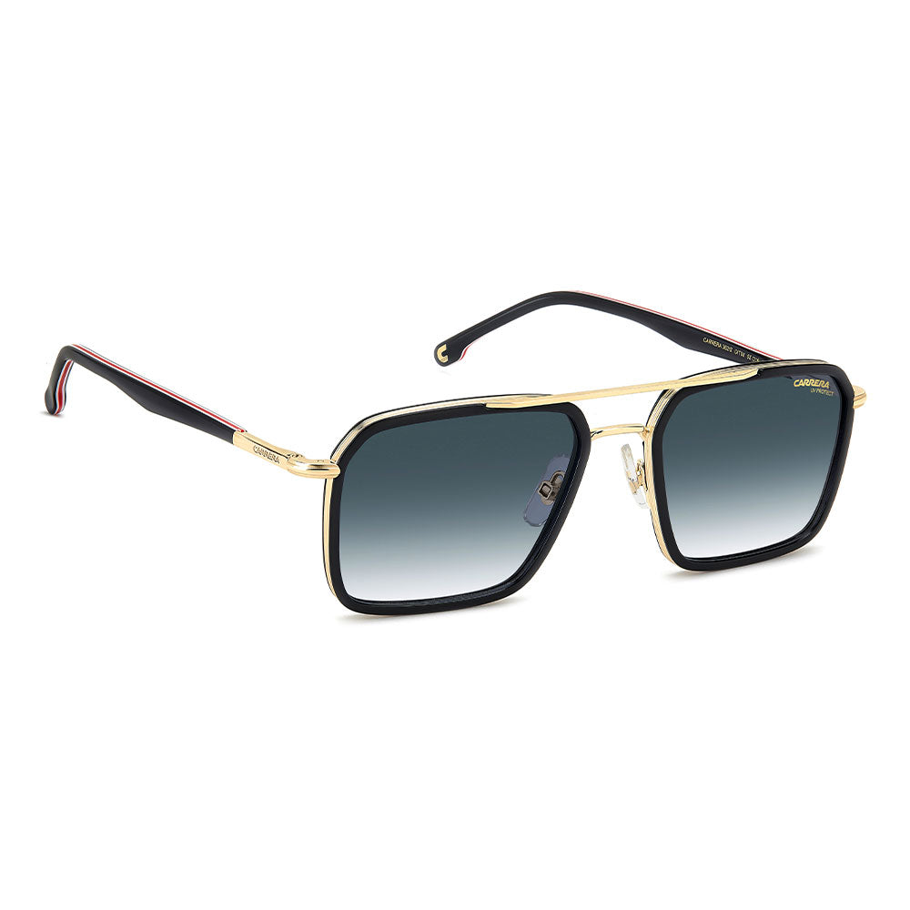 Carrera 362 Square Italian Sunglasses with Gradient Lens Black Red - side view