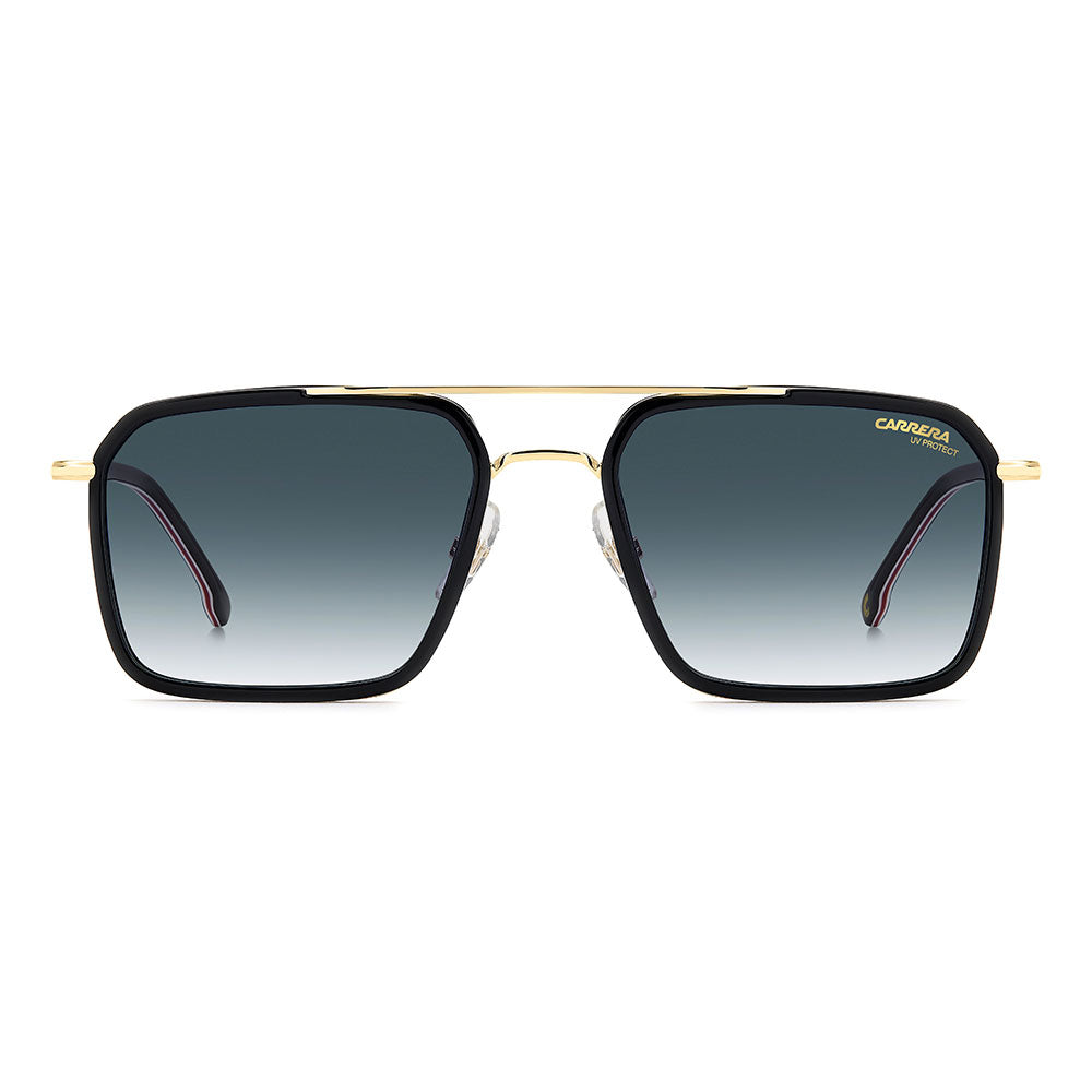 Carrera 362 Square Italian Sunglasses with Gradient Lens Black Red - front view