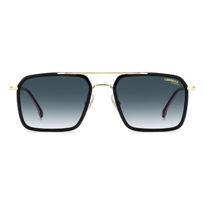 Carrera 362 Square Italian Sunglasses with Gradient Lens Black Red - front view