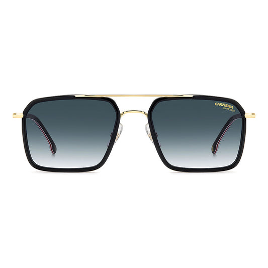 Carrera 362 Square Italian Sunglasses with Gradient Lens Black Red - front view