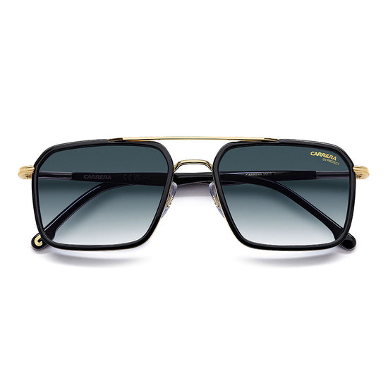Carrera 362 Square Italian Sunglasses with Gradient Lens Black Red - close front view
