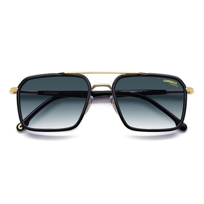 Carrera 362 Square Italian Sunglasses with Gradient Lens Black Red - close front view