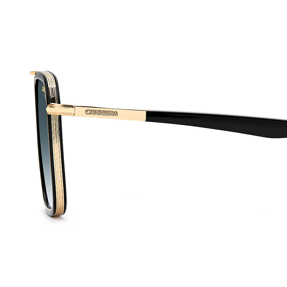 Carrera 362 Square Italian Sunglasses with Gradient Lens Black Red - temple view