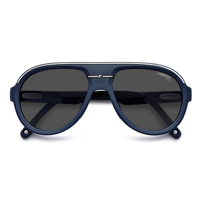 Carrera C SPORT 09 Aviator Sunglasses with Magnetic Side Spoilers Matte Blue – close front view