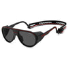 Carrera C SPORT 09 Aviator Sunglasses with Magnetic Side Spoilers Matte Black Red – angled view