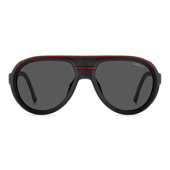 Carrera C SPORT 09 Aviator Sunglasses with Magnetic Side Spoilers Matte Black Red – front view