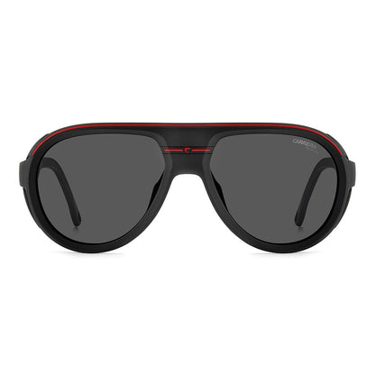 Carrera C SPORT 09 Aviator Sunglasses with Magnetic Side Spoilers Matte Black Red – front view