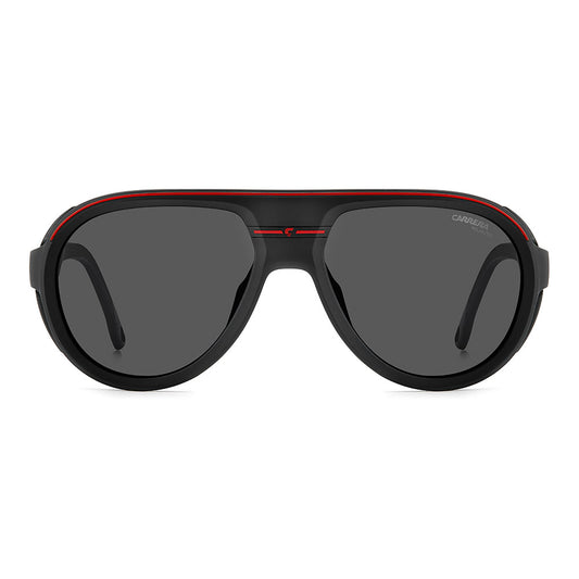Carrera C SPORT 09 Aviator Sunglasses with Magnetic Side Spoilers Matte Black Red – front view