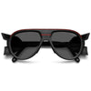 Carrera C SPORT 09 Aviator Sunglasses with Magnetic Side Spoilers Matte Black Red – close front view