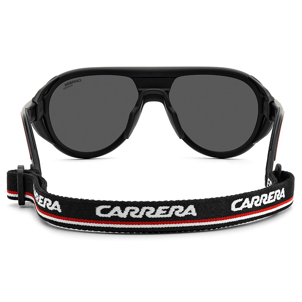 Carrera C SPORT 09 Aviator Sunglasses with Magnetic Side Spoilers Matte Black Red – back view