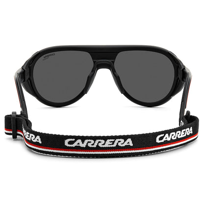 Carrera C SPORT 09 Aviator Sunglasses with Magnetic Side Spoilers Matte Black Red – back view