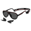 Carrera C SPORT 09 Aviator Sunglasses with Magnetic Side Spoilers Matte Black Red – angled view