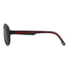 Carrera C SPORT 09 Aviator Sunglasses with Magnetic Side Spoilers Matte Black Red – temple view