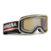 Carrera Snow Goggles matte white with Carrera elastic strap - side angle.