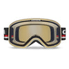 Carrera Snow Goggles matte white frame with yellow high contrast blue mirror lens - top view.