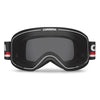 Carrera Snow Goggles black matte frame with grey solid tint lens, top view