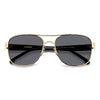 3042 Gold Rim Women's Rectangular Sunglasses