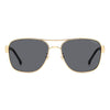 3042 Gold Rim Women's Rectangular Sunglasses