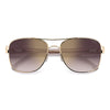 3042 Gold Rim Women's Rectangular Sunglasses