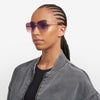 3044 Square-Frame Rimless Sunglasses