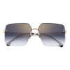 3044 Square-Frame Rimless Sunglasses