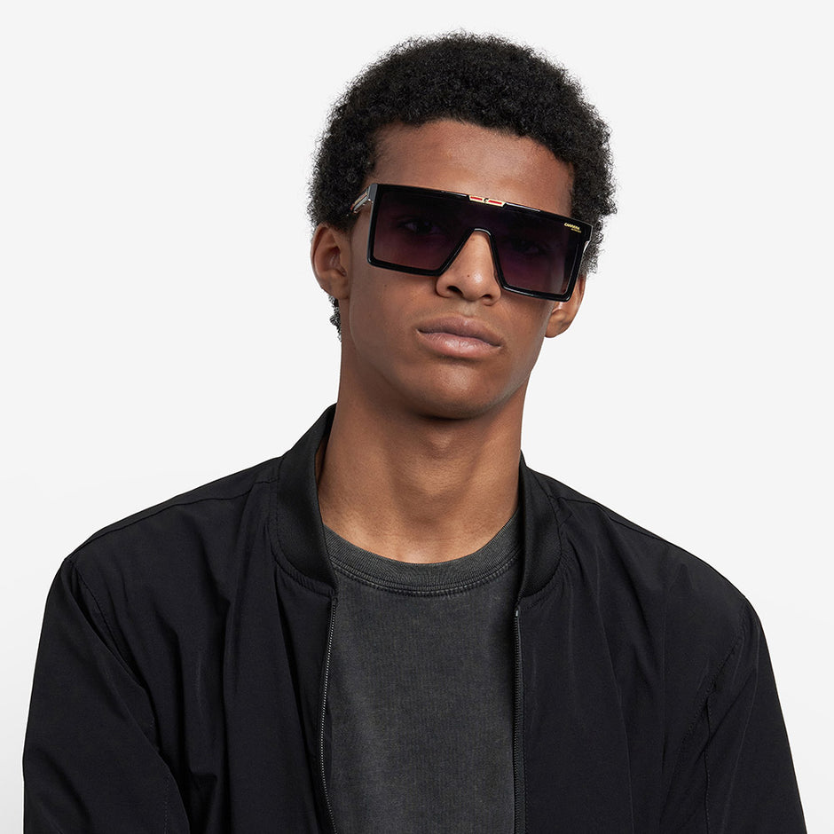 Carrera Occhiali Da Sole Unisex Modello 8864 - Montatura Nera Opaca, Lenti Marroni, Protezione UV, Inclusa Custodia - 2